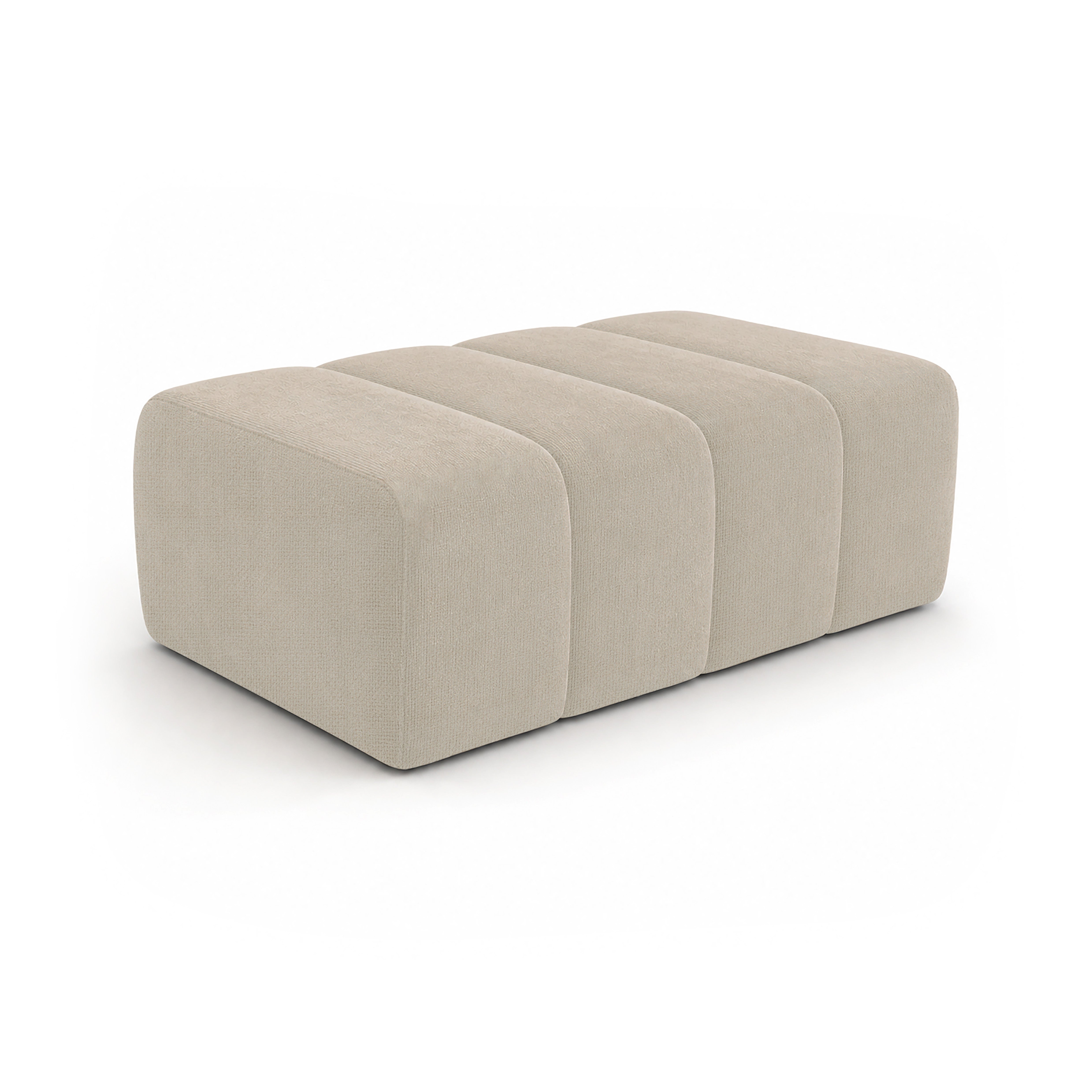 Zetel Rectangle Ottoman Beige