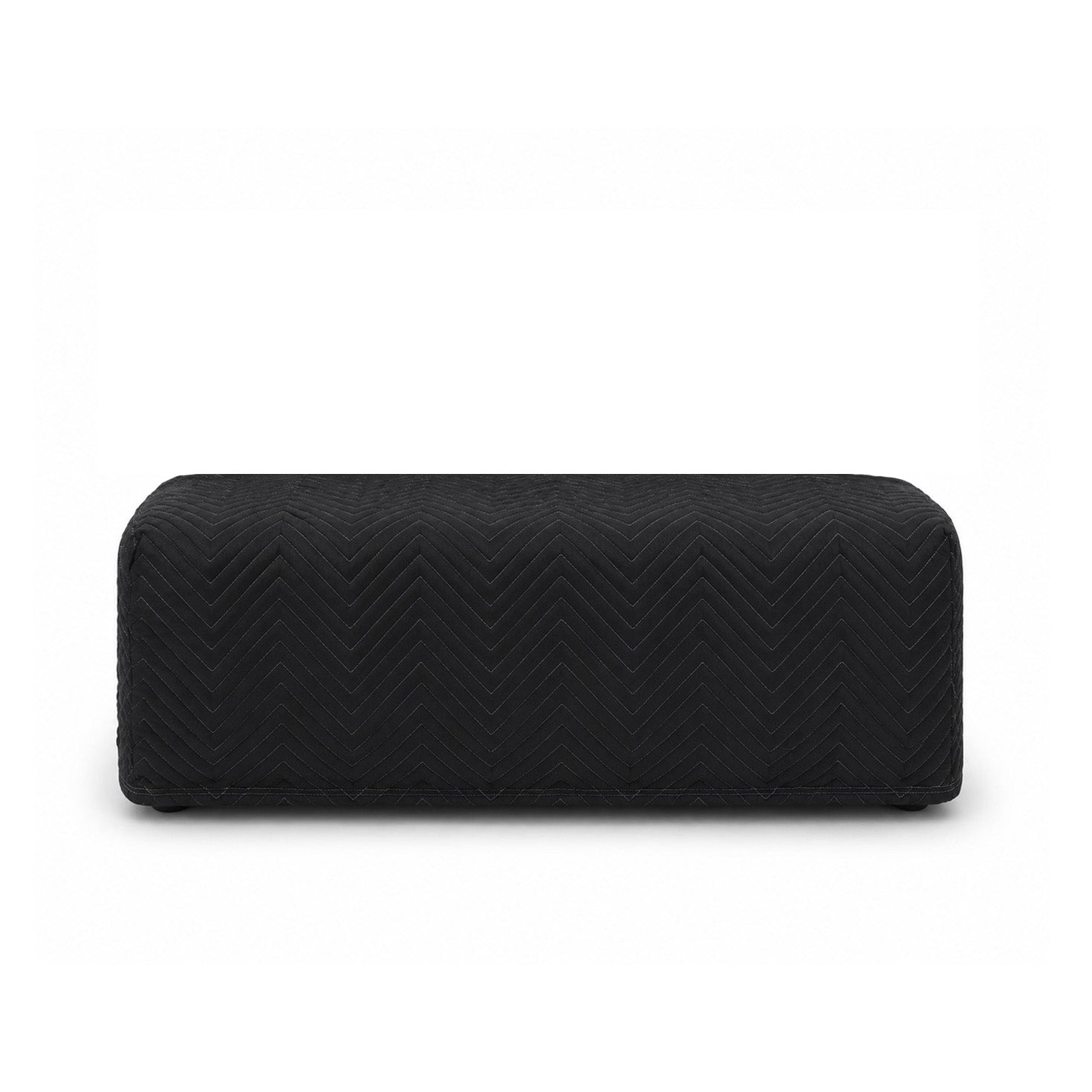 Zetel Rectangle Ottoman Protective Cover Black