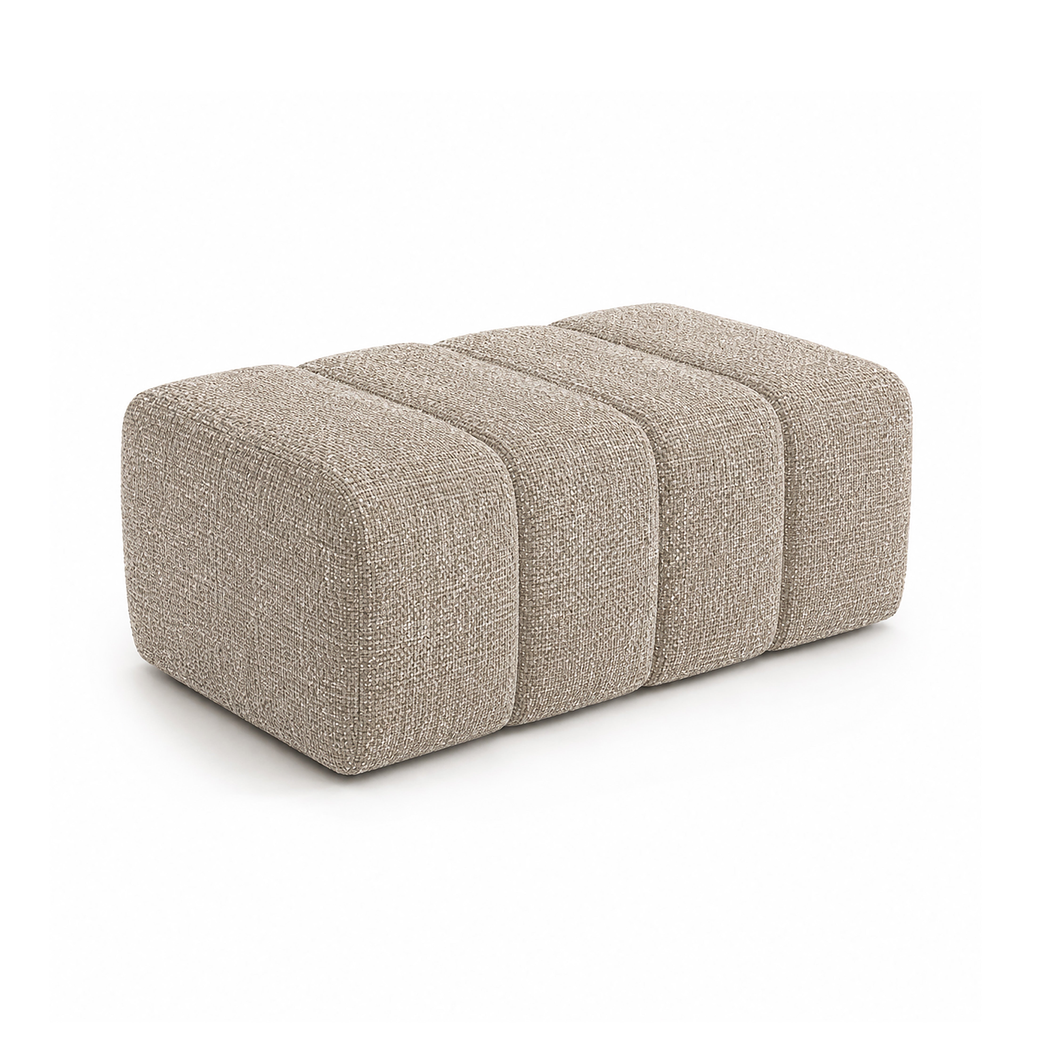 Zetel Rectangle Ottoman Beige