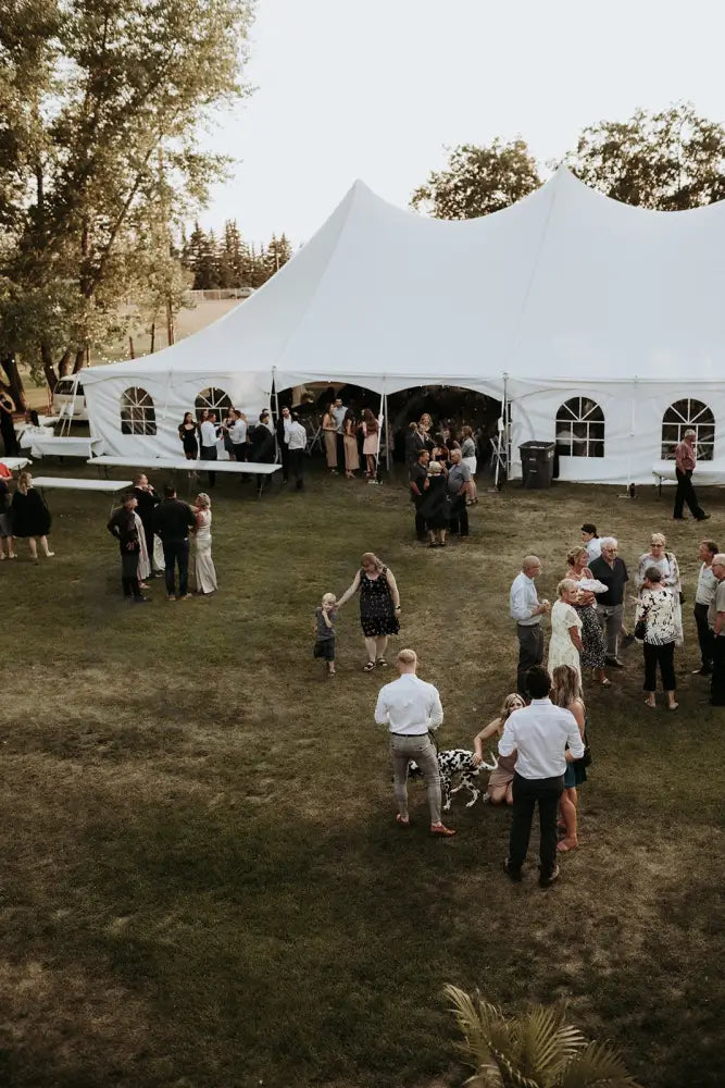 Pole Tent 40’ x 100’ White Tents - Pole
