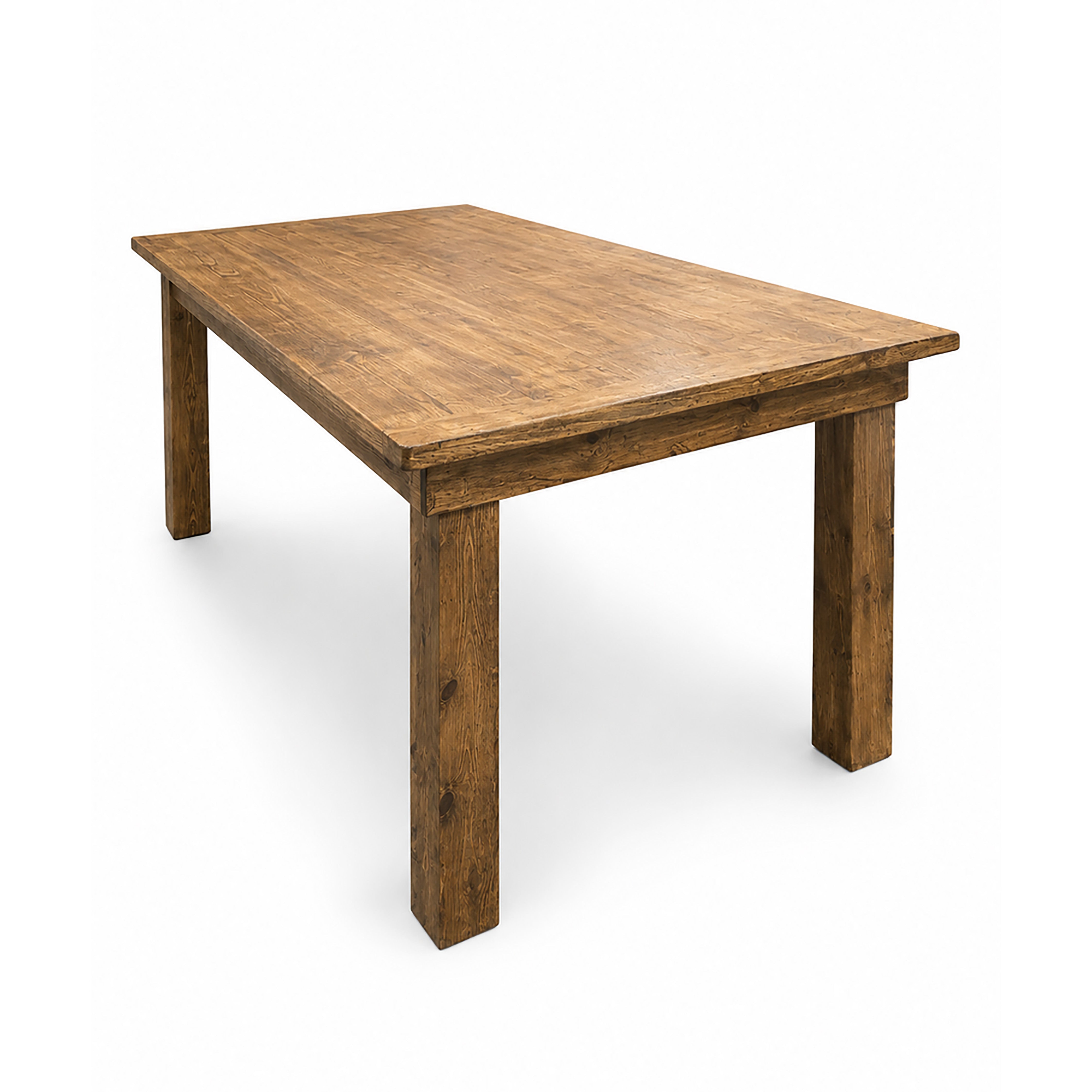 Elm Wood Farm Table, Straight Leg
