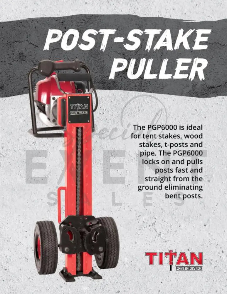 Titan Gas Powered Stake Puller (Honda) Tents - Titan Post Drivers