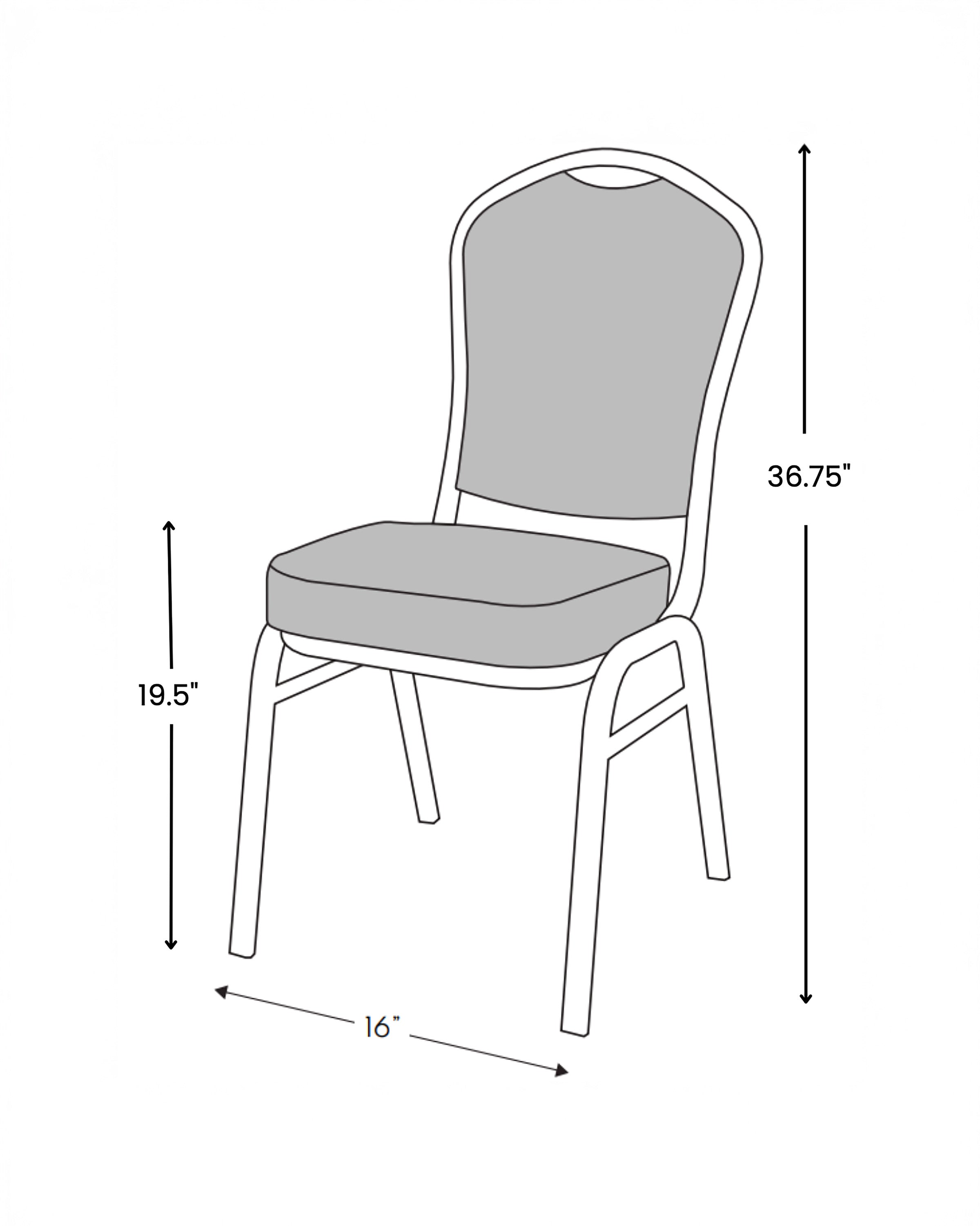 Chair, Banquet Tyrone Black Obsidian Black