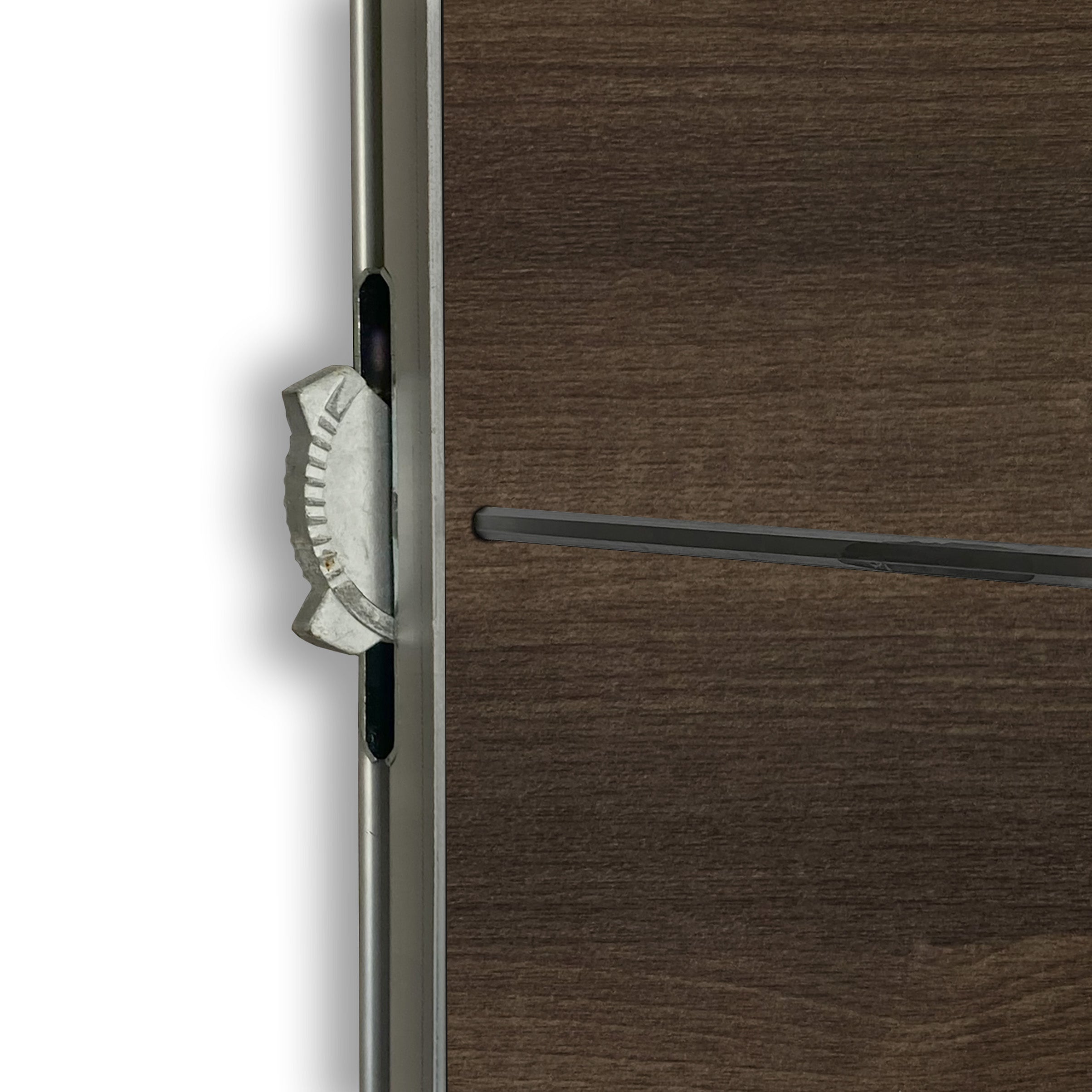 Close-up of a wooden event dance floor with aluminum interlocking system.