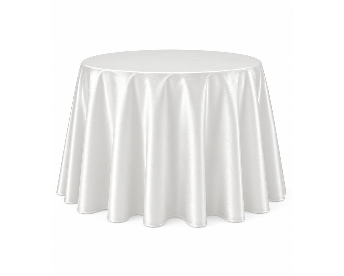 Tablecloth 90" Round White Majestic