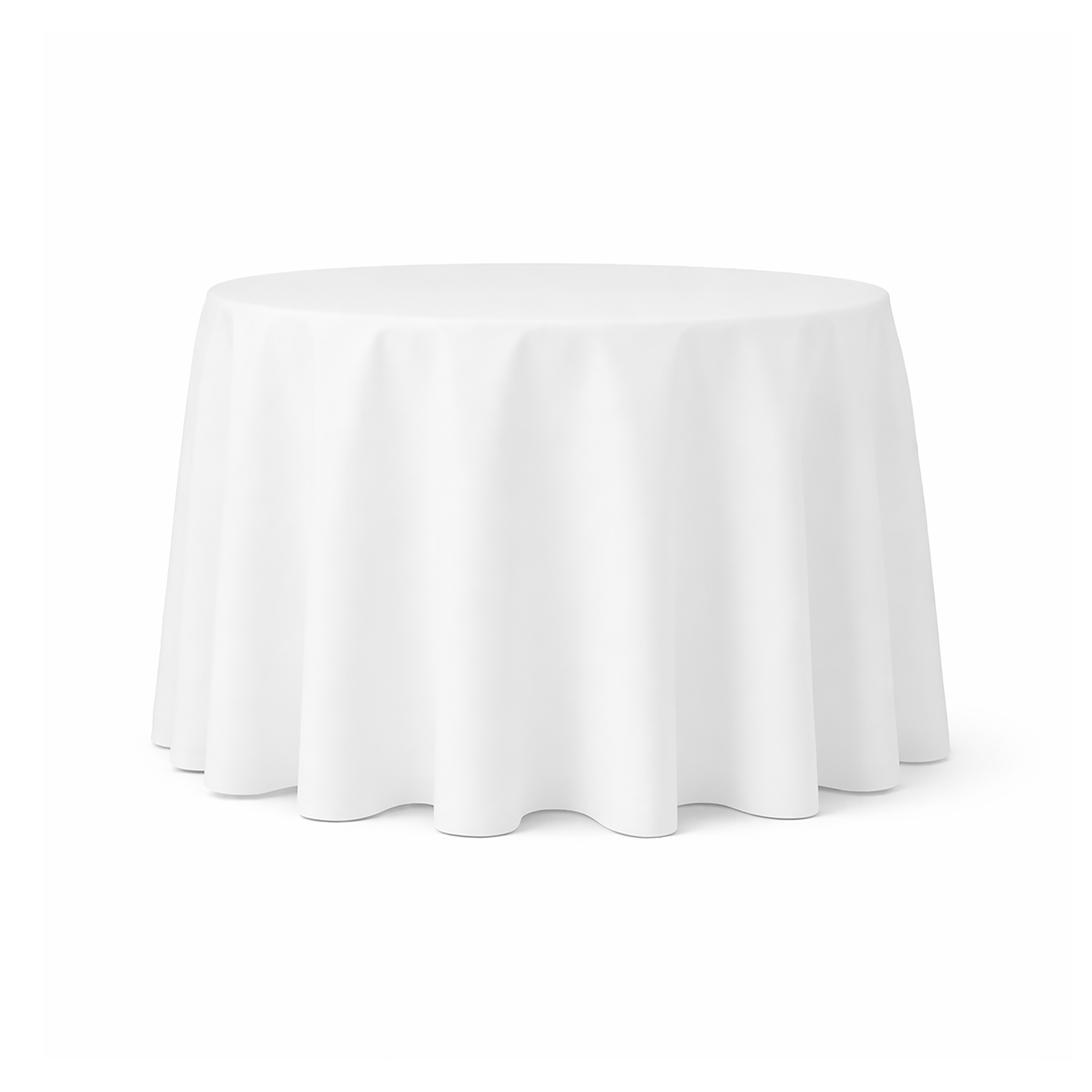 Tablecloth 90" Round White Signature