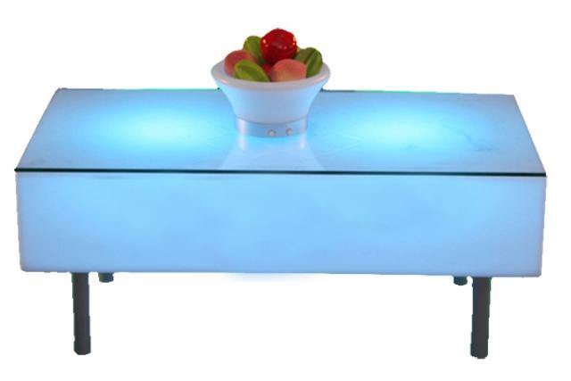 Table, LED Lit Coffee Rectangular - Special Event Sales