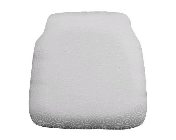 White Swirl Chair Pad - Special Event Sales