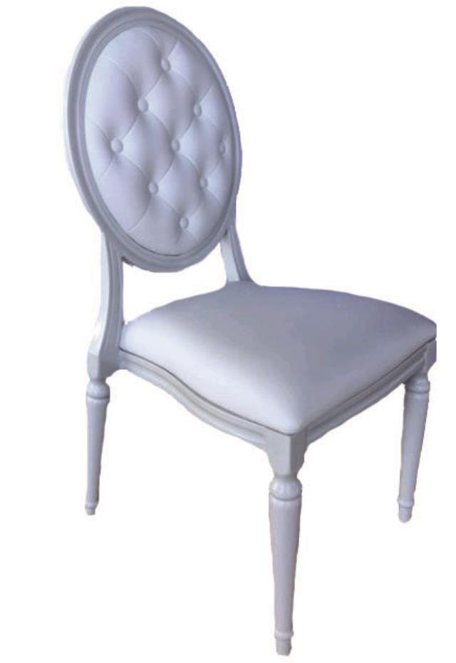 Chair, Louis XVI White With White Pad - Special Event Sales
