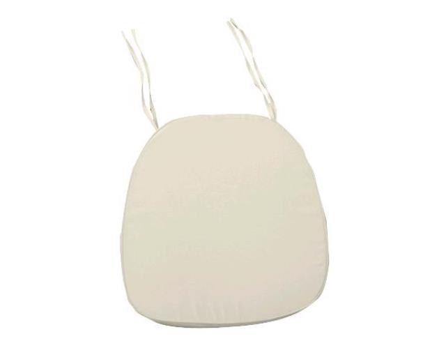 Soft Ivory Chair Cushion With Ties - Special Event Sales