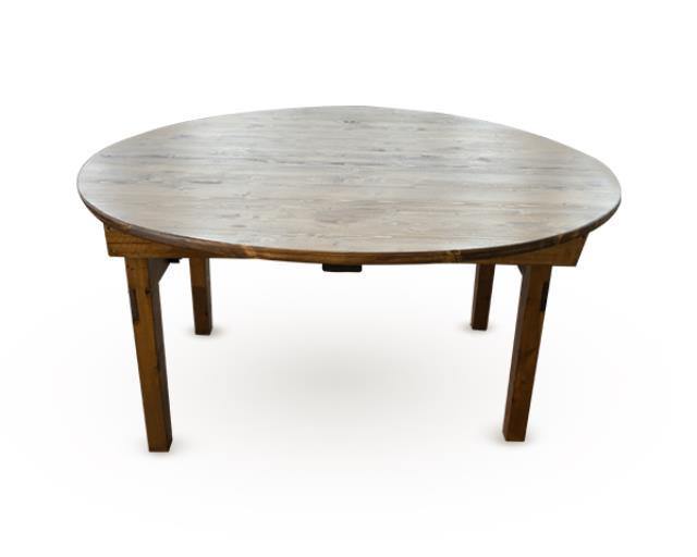 Table, 60" Round Planked Farm Style - Special Event Sales