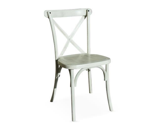 Chair, Crossback Limewash Resin - Special Event Sales