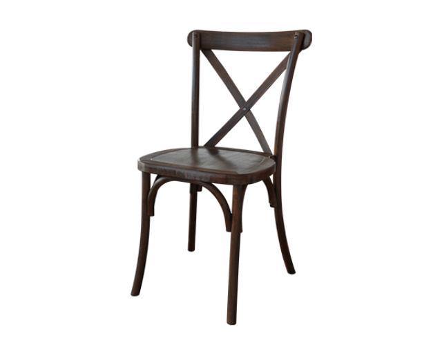 Chair, Crossback Mahogany Resin - Special Event Sales