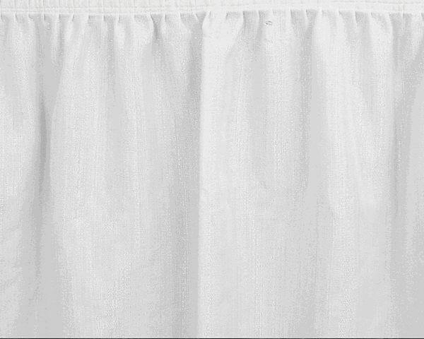 Tableskirt, Banjo 14' Long White Shirred - Special Event Sales