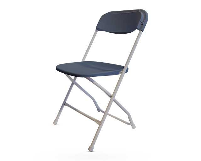 Chair, Slate Blue Seat & Grey Frame