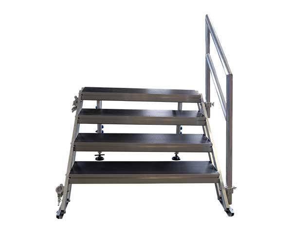 24" - 40" Tuffstage Stairs With Handrail - Special Event Sales