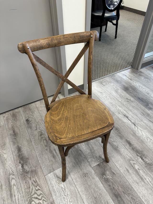 Chair, Crossback Antique Wood Assembled