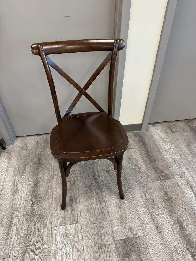 Chair, Crossback Dark Fruitwood Assembled