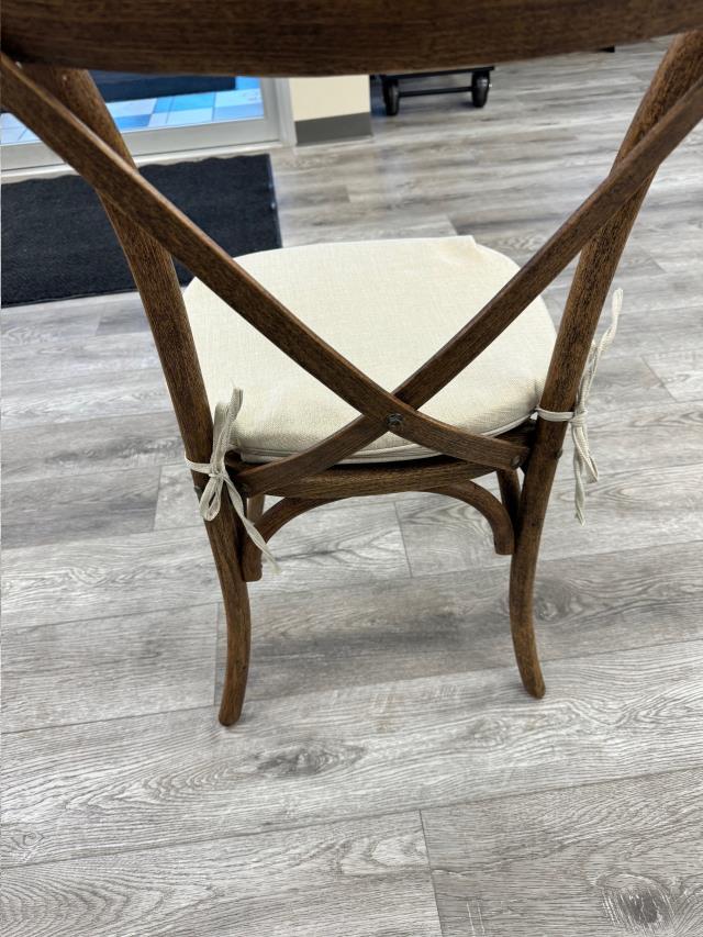Chair Cushion, Stonewash Woven W/Tie for Crossback