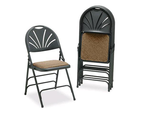 Comfort Series Folding Chair, Black/Black Maze - Special Event Sales