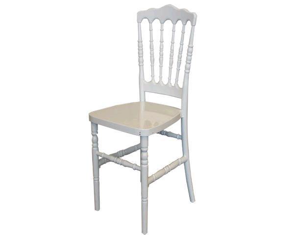 Chair, Napoleon White Assembled - Special Event Sales
